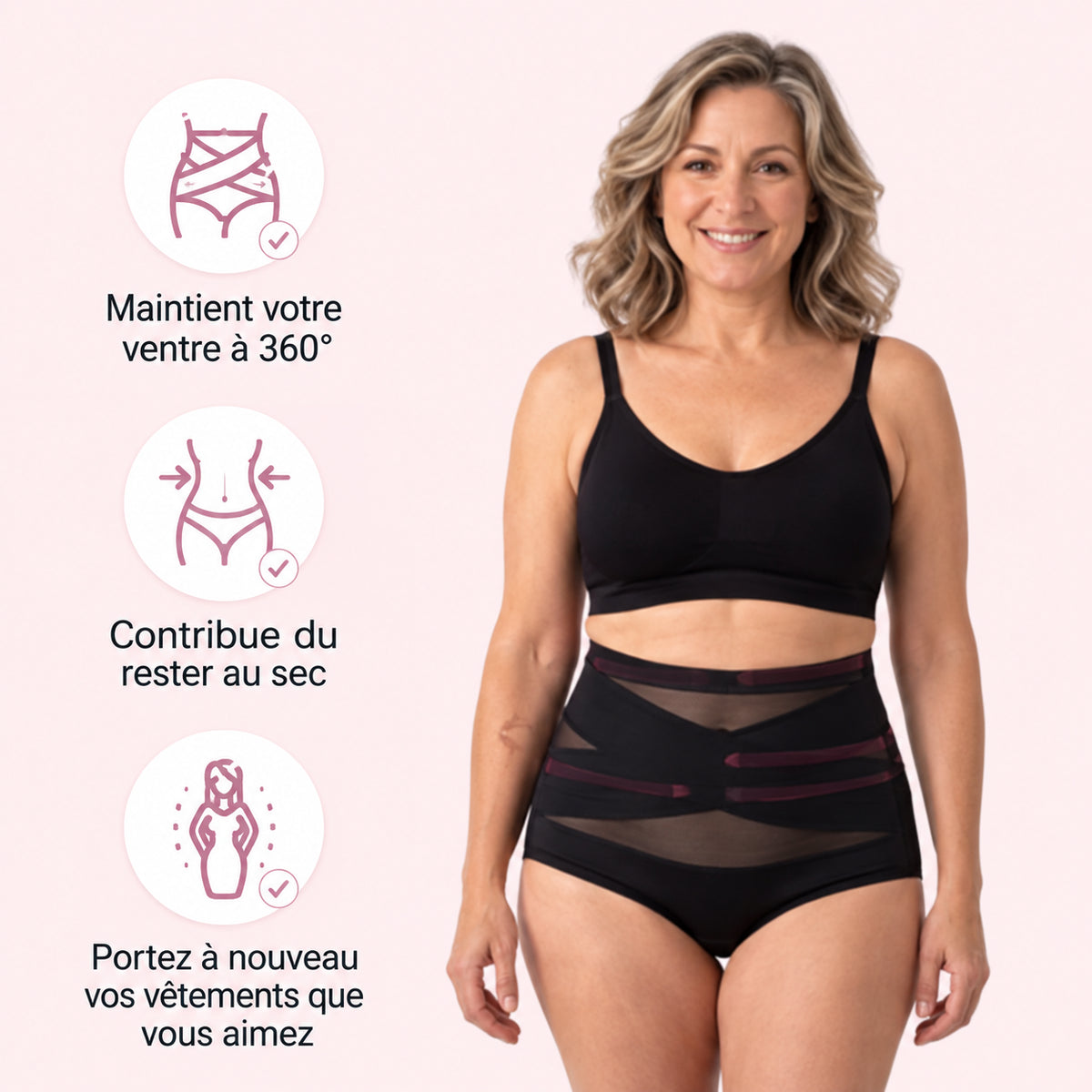 MAELYNA - Culotte Gainante Taille Haute